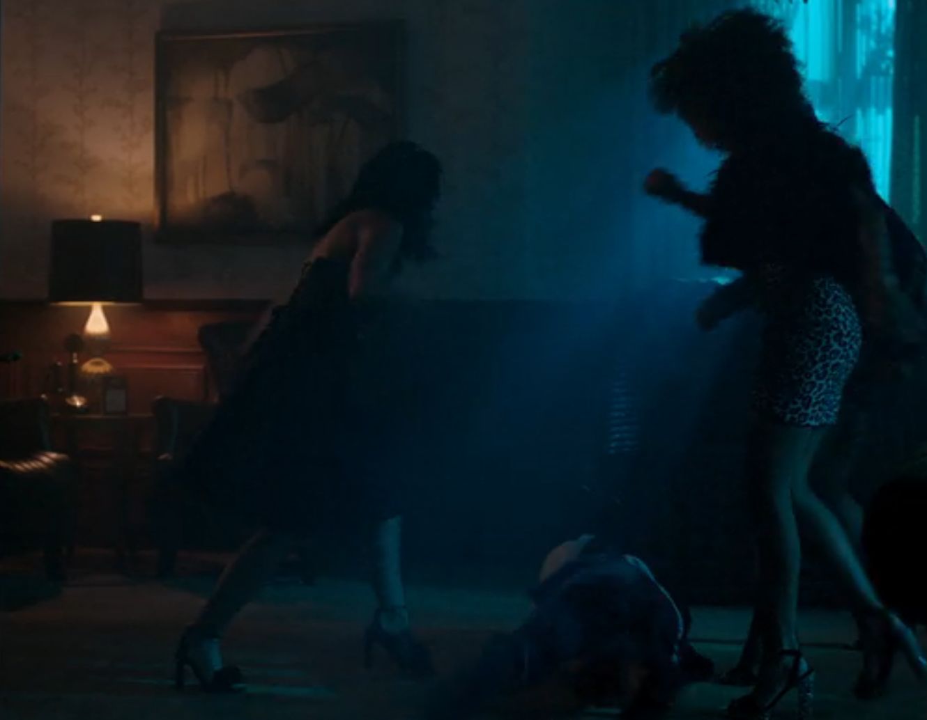 Veronica, Josie and the Pussycats beating up Nick (CW / Riverdale)